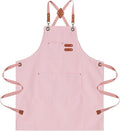 Chef Aprons for Men Canvas Apron with Large Pockets and Adjustable Neck Strap for Cooking,BBQ, Gardening