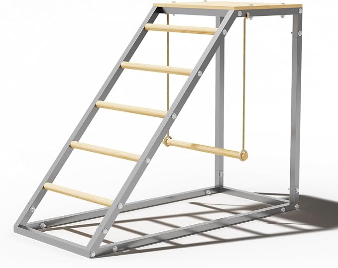 Chicken Roosting Bar & Ladder for Coop - Wooden Perch with Swing for Backyard Poultry, Hens & Farm Chickens | Easy to Install Roost Bar for Healthy & Happy Pets