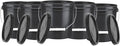 House Naturals 1 Gallon Food Grade BPA Free Bucket Container with Lids (Pack of 5) Made in USA (5, Black)