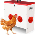 Professional Automatic Chicken Feeder (50LB) - 6 Port Metal Chicken Feeder，Large Capacity Automatic Poultry Feeder System, No Waste Poultry Feeder with Locking Lid for Chickens, Ducks&Poultry
