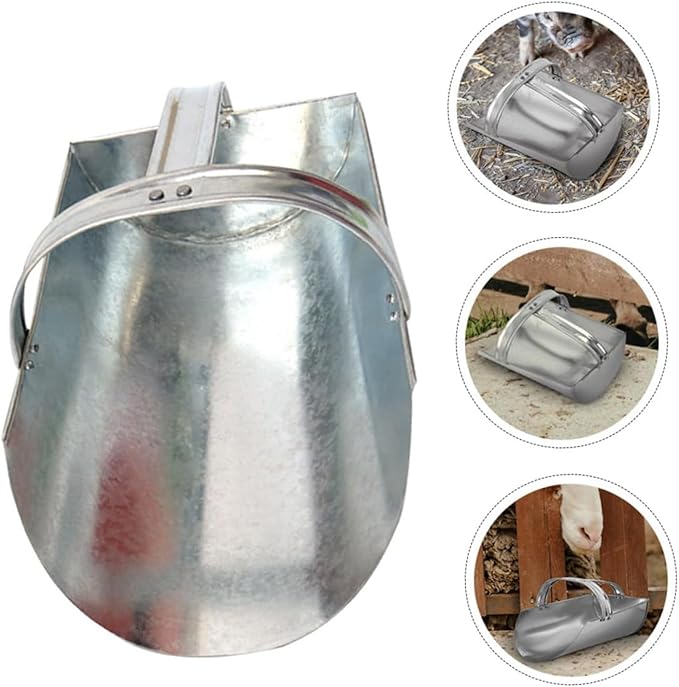 Poultry Farm Scoops Heavy Type Iron Big Feed Capacity Ergonomic Grip Rusts Coating Simplified Farm Scoops