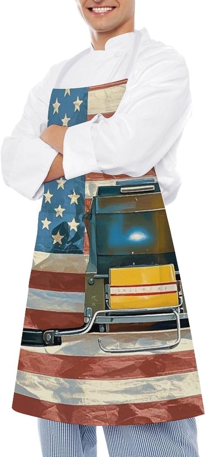 Waterproof Apron Adjustable Bib Aprons with Pockets Smiling Apron Kitchen Aprons for Women Men