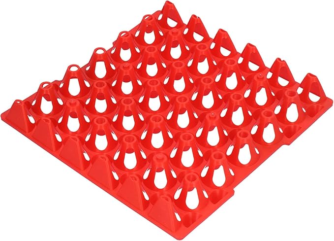 5PCS Egg Flats - 30 Cell Plastic Egg Crates Holder Tray for Storage & Transportation - Durable & Reusable Storage Solutions (Red)