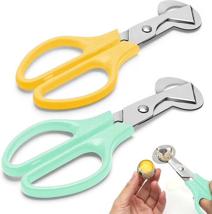 AHIER Pigeon Quail Egg Cutter Scissors Stainless Steel Blades Bird Cutter 2 Pack