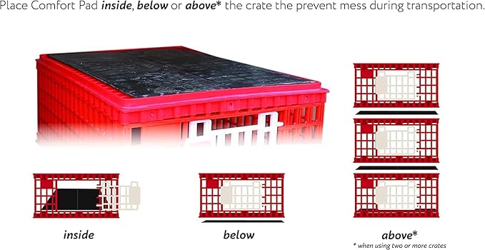 RentACoop Stackable Poultry Carrier Crate (Pack of 4) 29" L x 22" W x 12" H for Chickens