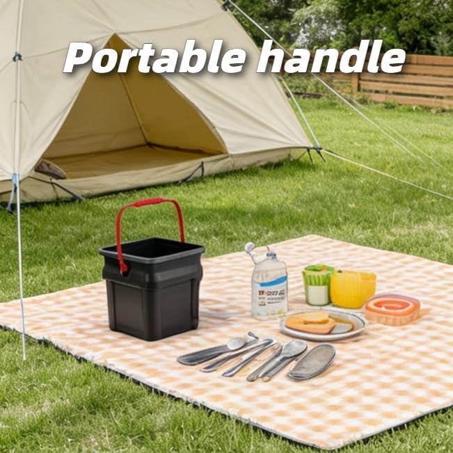 5 Gallon Heavy-Duty Plastic Bucket Tote – Black Multi-Use Storage Container, Reinforced Handle, Sturdy Load-Bearing, Deformation-Resistant, Ideal for Adult Household/Garage Organization