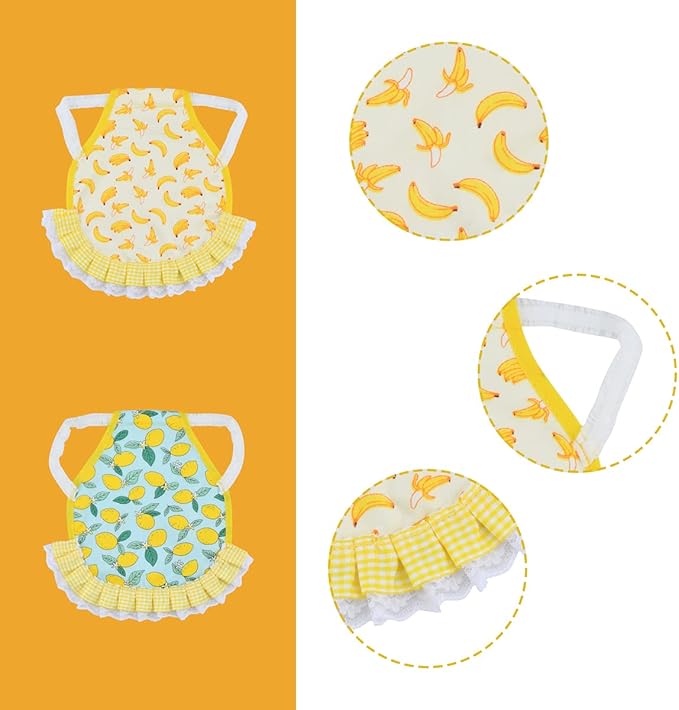 6pcs Hen Saddle Apron Waterproof Chicken Saddle Hen Apron with Elastic Chicken Jacket Straps Poultry Protector Wing Back Protector Print Feather Protective Jacket(A)