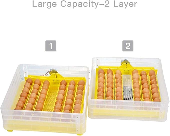 96 Egg Incubator Automatic Turning Digital Temperature Humidity Control for Chickens Ducks Birds Poultry Hatcher