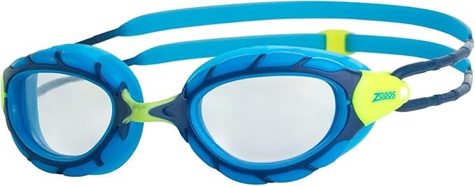 Zoggs Junior Predator Anti-Fog UV Protection Adjustable Strap No-Leak Comfortable Soft Silicone Swimming Goggles, 6-14 Years