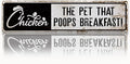 Chicken Sign, The Pet That Poops Breakfast Sign, Rusty Metal Tin Signs 15.8x4 inches, Funny Chicken Coop Decor, Animal Farm Decor, Rustic Metal Signs, Wall Decors Art, Farmer Gift