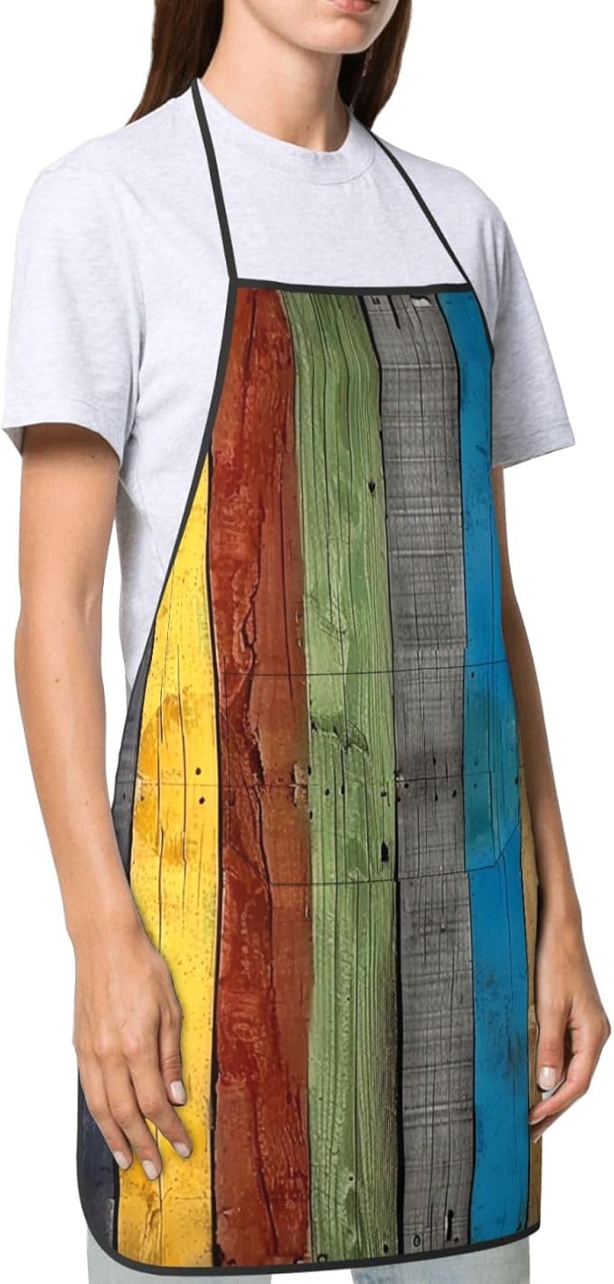 Cute Colorful Dog Paw Printed Unisex Bib Aprons BBQ Cooking Kitchen Aprons for Women Men Chef