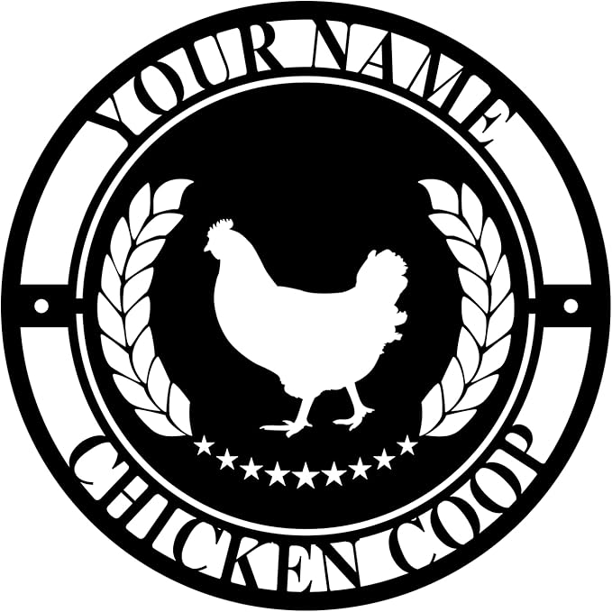Custom Chicken Coop Metal Sign, Personalized Farmhouse Wall Decor, Vintage Fluffy Butt Hut Decor, Custom Name Sign for Farm, Gifts for Chicken Lovers
