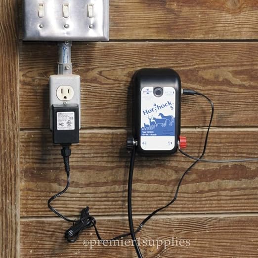 Premier 1 HotShock 5 Fence Energizer, Plug-in Kit, 0.5 Joule