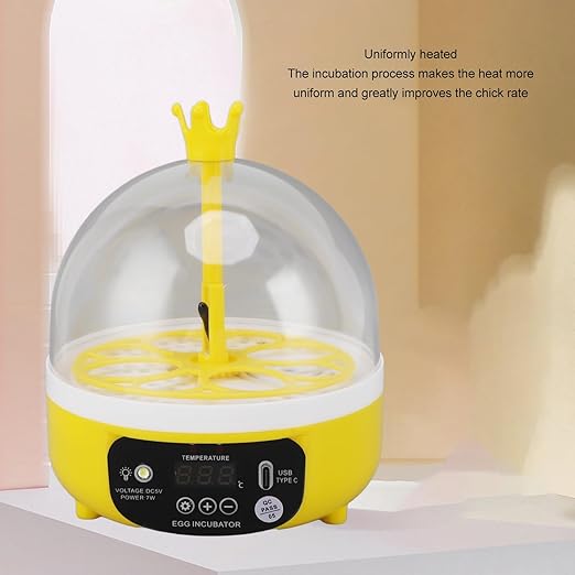 Topyond Mini Egg Incubator with Automatic Temperature Humidity Control,Transparent Lid for Real Time Hatching Observation,Chicken Hatching Machine for Poultry Eggs,for Home School (Auto Turning)