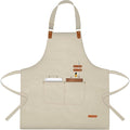 Chef Apron for Men Women with Pockets Adjustable Strap, Water Repellent Apron for Cooking, Baking