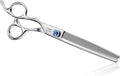 JASON Left Handed 7" 50 Teeth Blending Dog Grooming Scissor, Ergonomic Cats Grooming Thinning Shears Pets Trimming Kit with Offset Handle and a Jewelled Screw, Sharp, Comfortable Blender Christmas