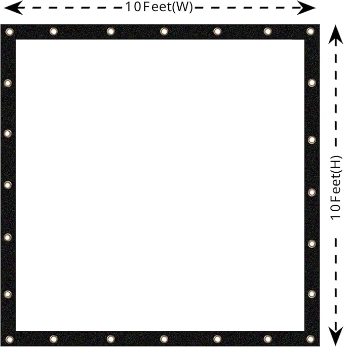 Covers & All Heavy Duty Clear Vinyl Tarp – 20 Mil Waterproof Clear Tarp with Grommets for Patio, Porch, Gazebo, Greenhouse & Chicken Coop (10 x 10 ft)