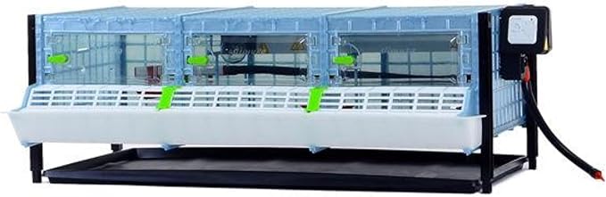 Hatching Time 9.5" Chick Brooders – Stackable or 2-Section Options with Automatic Heating, Modular Design, Easy to Clean, Ideal for Quail, Pheasant, and Baby Chicks (Layer Addition)