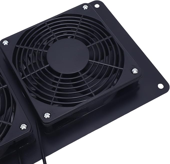 10W Solar Powered Exhaust Fan Kit with Dual Fan System for Pet House Chicken Coop Greenhouse, Suitable for Small Chicken Coops,Sheds,Window Exhausts