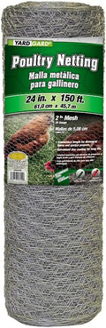 YARDGARD – 2 Inch Twisted Mesh Wire Fence – 60 Inches by 150 Feet – 20 Gauge Zinc Coated Steel – for Poultry Netting | Rabbit Fencing | Garden Protection and Plant Support