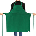 ROTANET Stripe Stretch Apron for Men Women Chef Big and Tall Large Striped Aprons with Pockets for Kitchen Cooking Waterproof