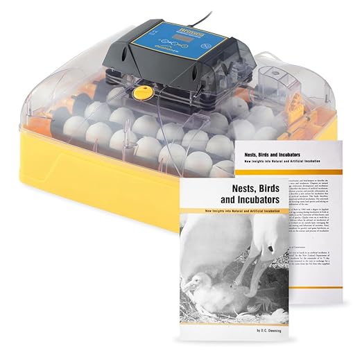 Brinsea Ovation 28 EX Egg Incubator & Expert Incubation Book, Automatic Humidity Control and Egg Turning for Hatching 28 Chicken, Duck, Other Bird Eggs, Precision Digital Controls