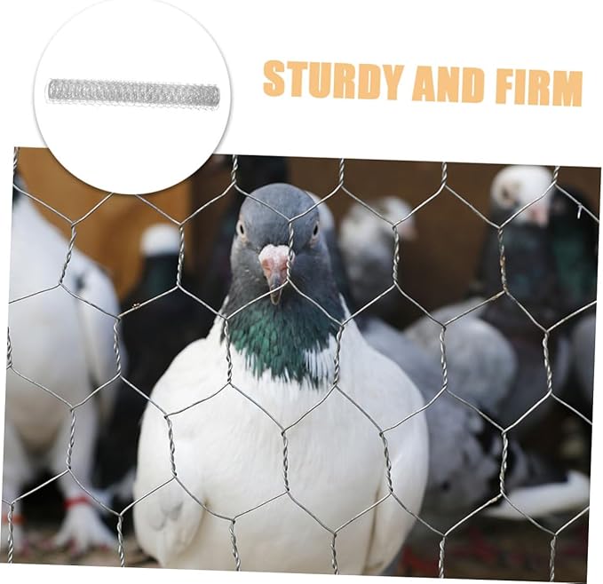 1 Roll Heavy Duty Galvanized Chicken Wire Fencing Durable Mesh for Poultry Garden Barrier Rabbit Enclosure Easy Installation Versatile Use