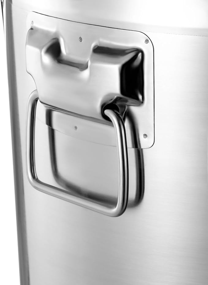 48L/12.68Gal Stainless Steel Airtight Canister Food Storage Canisters with Airtight Lid&Locking Clamp Rice Cereal Grain Canisters Container Bucket for Rice Milk Jug Coffee Bean Cookies Storage