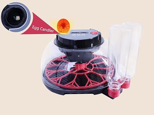 12 Eggs Incubator with Humidity Display and Candler, Automatic Egg Turner, for Hatching Chickens