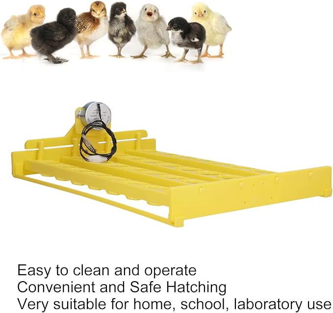 Automatic Egg Turner, 32 Eggs Plastic Tray Turning Hatcher for Chicken Goose, Egg Turner for Incubator(110V)