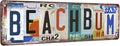 Cenacle Vintage Beach Bum Metal Tin Sign, 4x16 Inches, Art Deco, Perfect Wall Decor for Bedroom, Living Room, Kitchen, Office, etc.