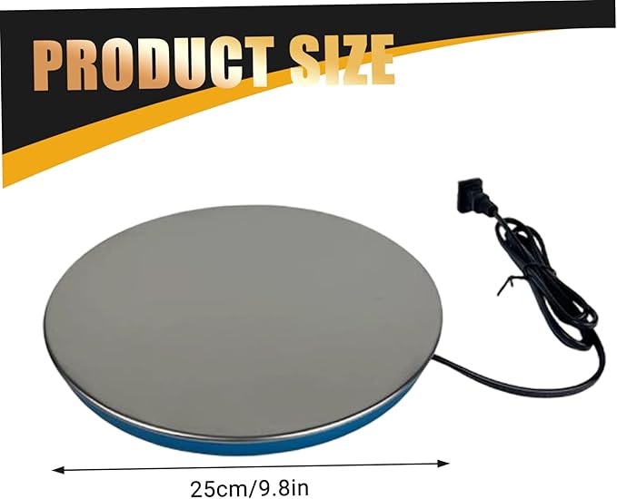 Chicken Water Heater, 110V Heated Waterer for Chickens Winter Use, Automatic Thermostat Control Heating Plate for Ducks Birds (10 inch) Heated Chicken Waterer, Coop Accessories, W