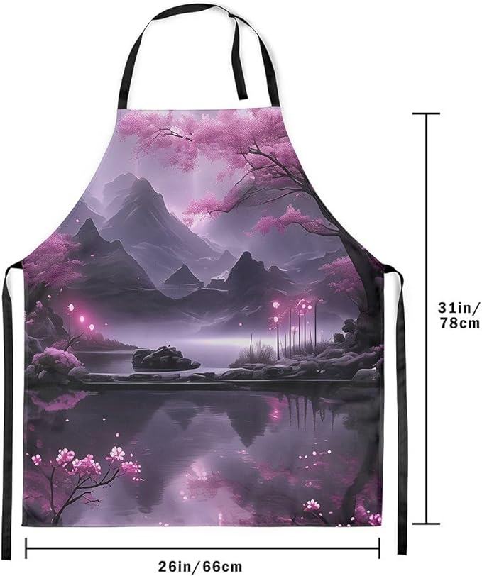 jejeloiu Cartoon Cats Apron for Women Men 26"x31"