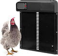 Automatic Chicken Coop Door, Chicken Automatic Door with Manual & Timer Mode, Anti-Pinch Automatic Chicken Door, Aluminum Alloy & LCD Screen