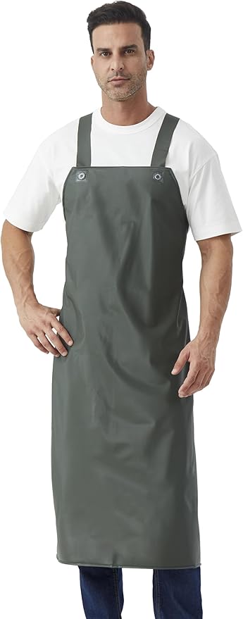 Nanxson Adjustable Heavy Duty PVC Waterproof Apron,Work Apron for Butcher,Dishwashing,Cleaning Fish Pet Grooming Factory