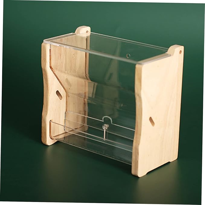 Rutin Chicken Feeder Acrylic Food Bowl No Waste Automatic Chicken Feeder for Rodents Pet Cage Landscaping Supplies