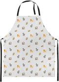 jejeloiu Cartoon Cats Apron for Women Men 26"x31"