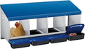 3/4-Hole Metal Chicken Nesting Box with Removable Roll-Out Tray - Easy Egg Collection & Clean Galvanized Steel Laying Box for Hens - for Backyard Coop & Poultry Farm Use