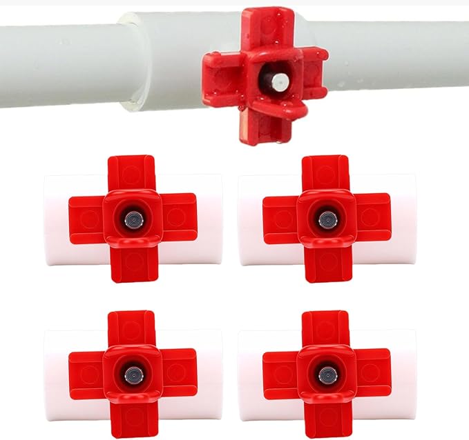 Aramox 10PCS Chicken Waterer Nipples, Automatic Poultry Drinking System Leakproof Design with Tee Fittings, for Chickens and Chicks