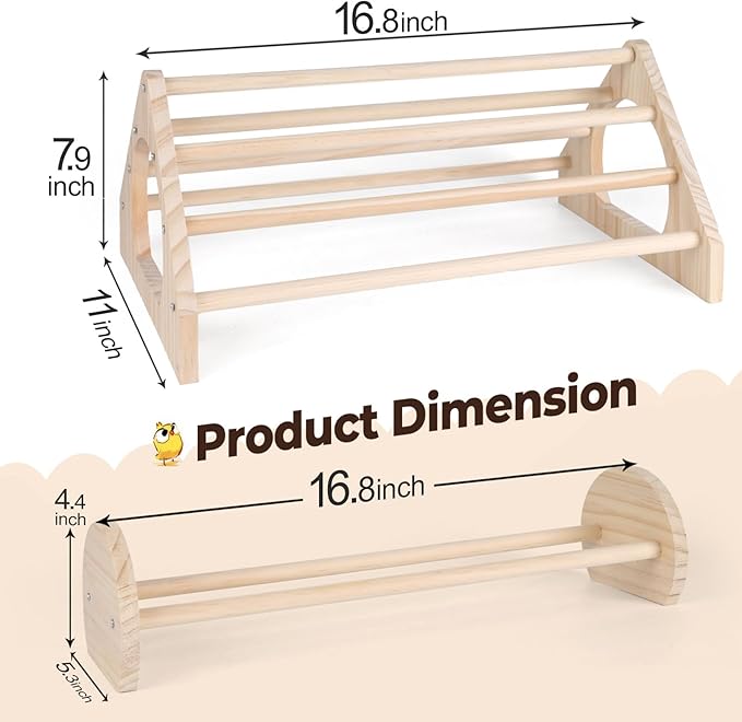 Chicken Perch Chicken Toys for Coop Durable Chick Jungle Gym Strong Wood Roosting Bar Chicken Swing for Chicken Supplies for Chicken Coop Accessories and Brooder for Baby Chicks (2 Pack)