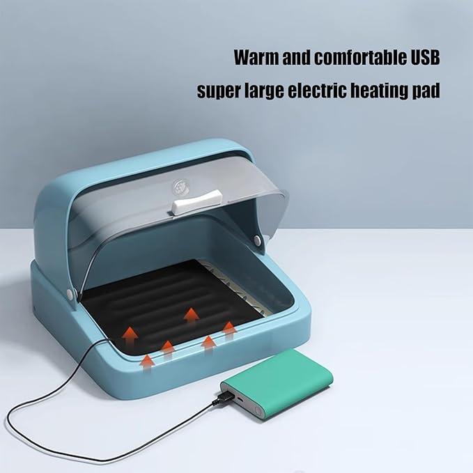 Chicken Brooder Box - Bird Incubator Brooding Box, Chick Warmer with Visual Nesting, 3 Temperature Heating Pad, Poultry Habitat Supplies, Parrots Ducklings Hatchery Equipment