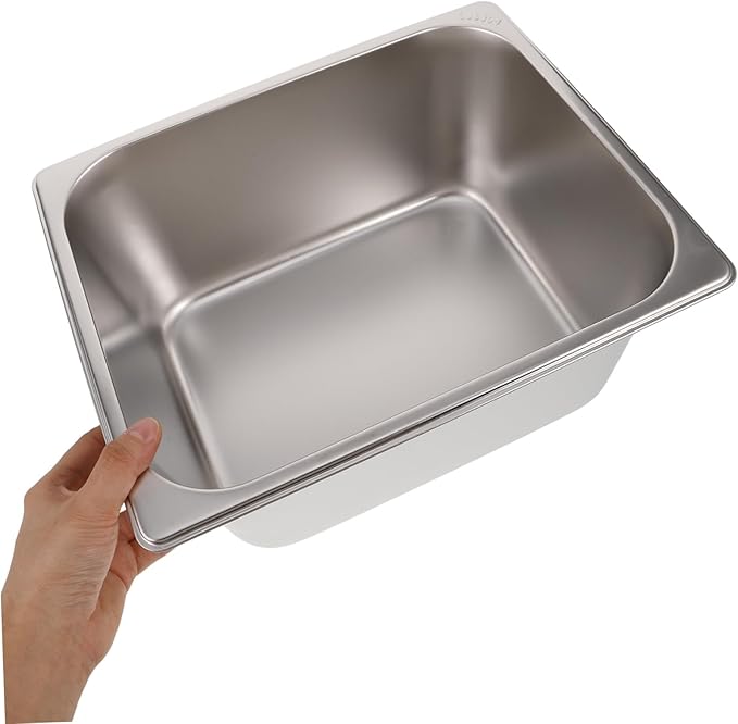 Luxshiny Stainless Steel Rice Storage Container Capacity Airtight Kitchen Storage Bin for Grains and Flour Compact Design for Cabinet Organization and Space-saving