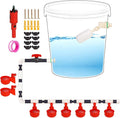 8 Chicken Water Cups Feeder Automatic Chicken Waterer System with Tee Fittings,PVC Pipe, for Quail Duck Poultry Watering Chicken Water Nipples Chicken Coop Water Dispenser