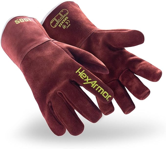 HexArmor High-Heat Resistance HeatArmor Gloves| Impact Protection | A9 Level Cut-Resistant | Welding Work Glove
