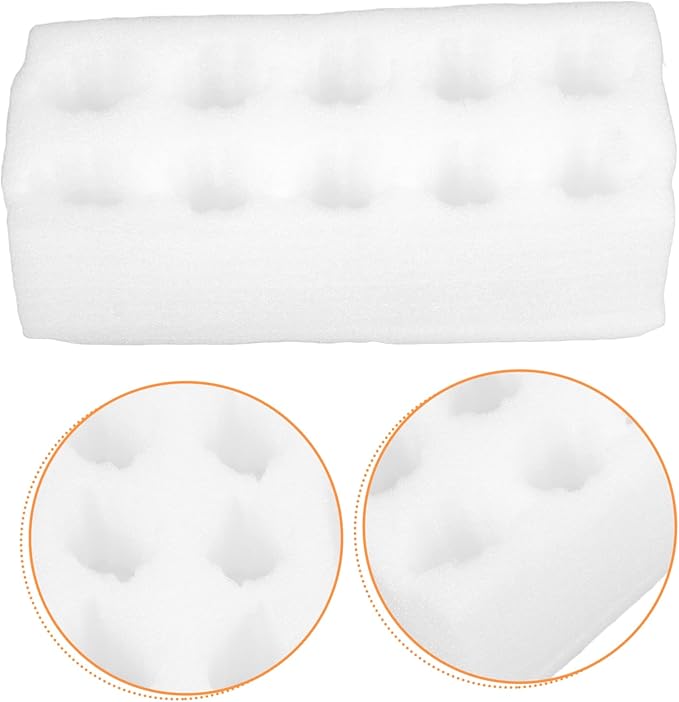 Egg Carton Storage Box Cushioning Foam 10-Cell Egg Crate Tray for Safe Shipping and Refrigerator Organization