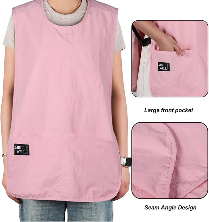 Waterproof Unisex Cobbler Apron with 4 Pockets Vest Style Ultralight Chef Waiter Work Overalls