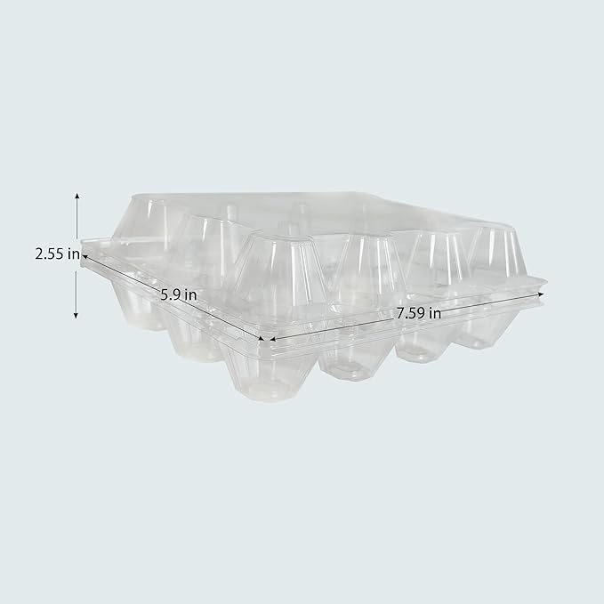 60 pc Plastic Bulk EggCarton,clear egg carton cheap bulk, Suitable For Storing Egg in Farmers' Markets, Supermarkets, Kitchens(3 * 4)