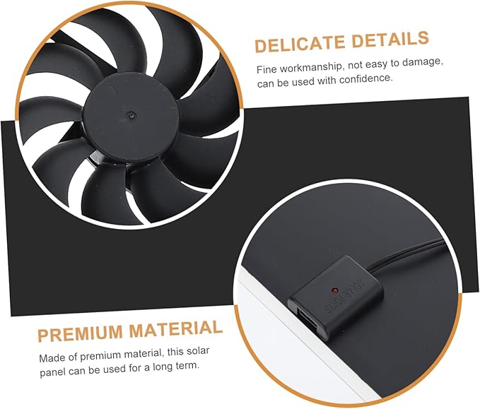 Toyvian 1set Solar Powered Chicken Coop Fan Exhaust Fan for Dog Houses Greenhouses and Rvs Easy Installation High Efficiency Air Circulation