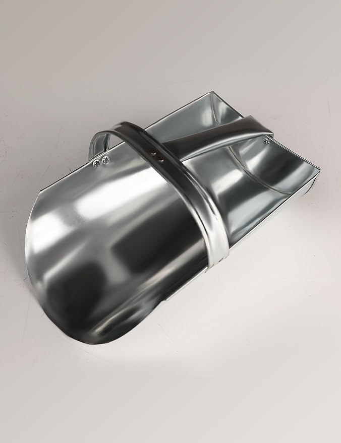 Tackmore 2/Pack Galvanized Feed Scoops for Horses,Feed Scoop for Livestock Heavy Duty Stackable 2 Sizes Metal Feed Scoop