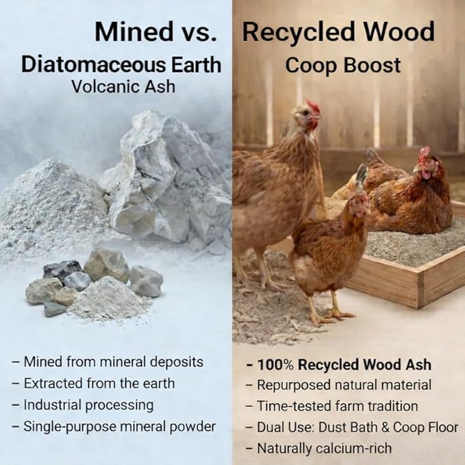 Coop Boost Ultra-Soft Wood Ash for Chickens | Natural Chicken Dust Bath & Coop Additive | Moisture Absorber, Odor Control, Bedding Booster | Safe DE Alternative | 2 lb Bag